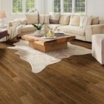 Modern Toronto living room with laminate flooring in oak finish