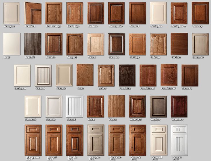 Variety of kitchen cabinet door styles in Toronto