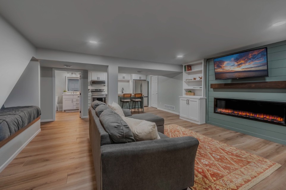 basement renovation toronto modern finished living space